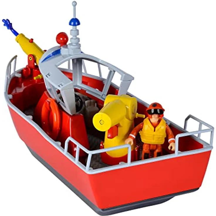 Simba - Feuerwehrmann Sam Titan Feuerwehrboot 32 cm mit Sam Actionfigur ab 3 Jahren – Bild 2