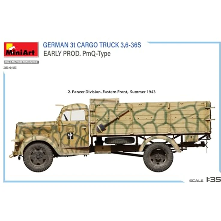 Other 1:35 Dt. 3t. Cargo Truck, Modellfahrzeug mit detaillierten Photoätzteilen und 6 Decal-Varianten für Dioramen – Bild 12