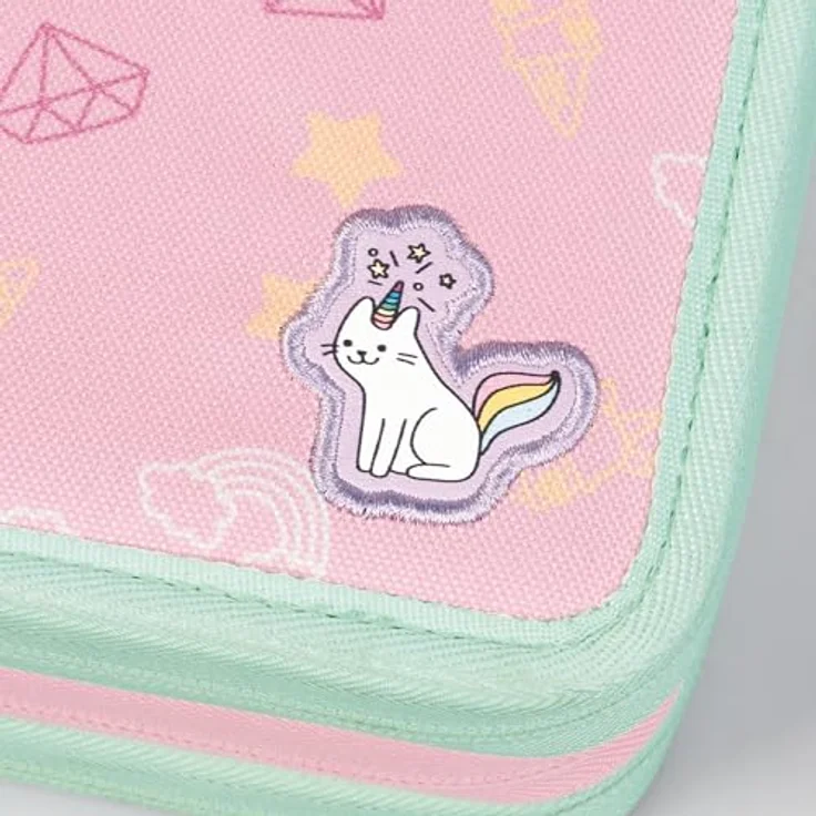 BRUNNEN Federmäppchen s'maepp Sweet Unicorn, 33-teilig, pastell-rosa/grün, 20,0 x 7,5 cm, inkl. Buntstifte, Bleisternen und Schere – Bild 9