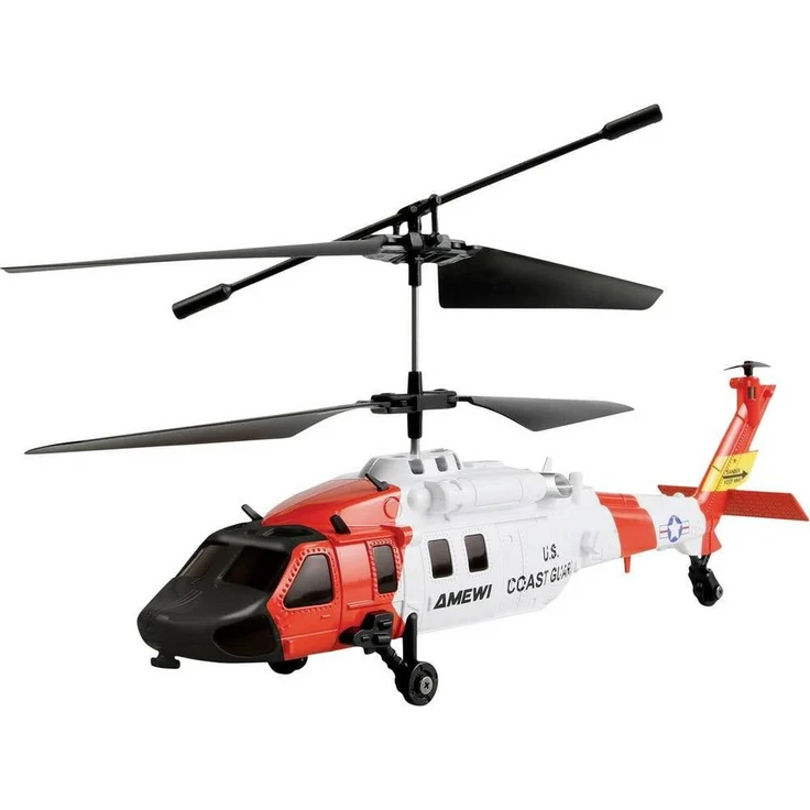 Amewi RC-Hubschrauber UH-60 CX Black Hawk Coastguard, ferngesteuert, RTF-Set mit Auto-Start, Auto-Lande-Funktion und 10 Minuten Flugzeit