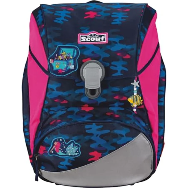 Scout Schulranzen Alpha (4-tlg), Polyester, mit atmungsaktiver Rückenpolsterung und Reflexmaterialien, 20 l Volumen, inkl. Sportbeutel und Schlamper-Etui – Bild 2