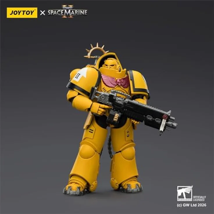 Joy Toy Warhammer 40,000 Actionfigur Game Edition Imperial Fists Heavy Intercessor, 13 cm, vollständig beweglich mit austauschbaren Händen und Waffenzubehör – Bild 4