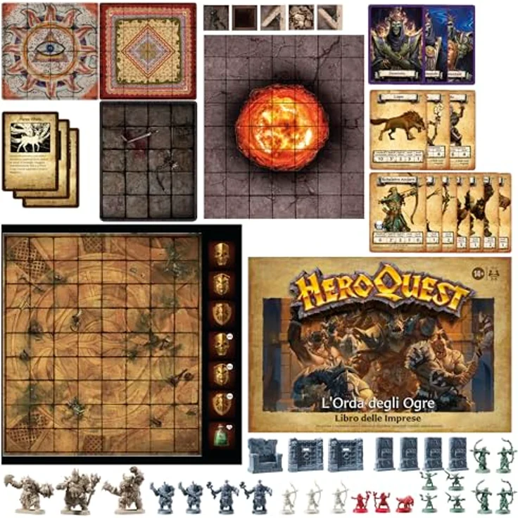 Avalon Hill, HeroQuest, Set der Unternehmen L'Orda dei Ogre, Rollenspiel, italienische Version – Bild 3