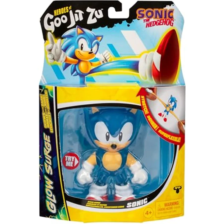 Heroes of Goo Jit Zu Goo Jit Zu - Glow Surge Sonic - Dehnbare Sammelfigur mit leuchtender Light Burst-Power und einzigartiger Textur – Bild 2