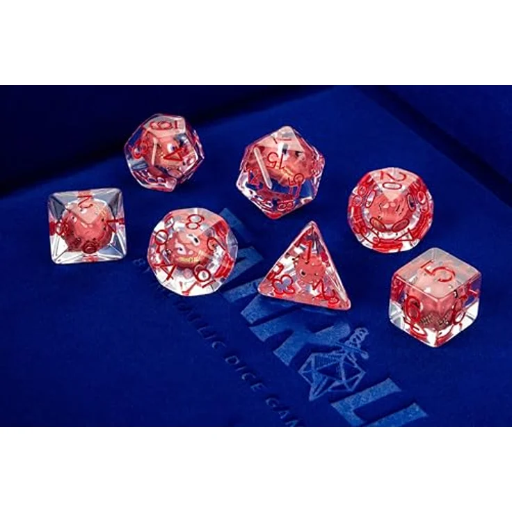 FanRoll Dungeons & Dragons Beholder-Würfel-Set, 7-teiliges Kunstharz-Würfelset mit 3D-Beholder-Inklusion – Bild 2