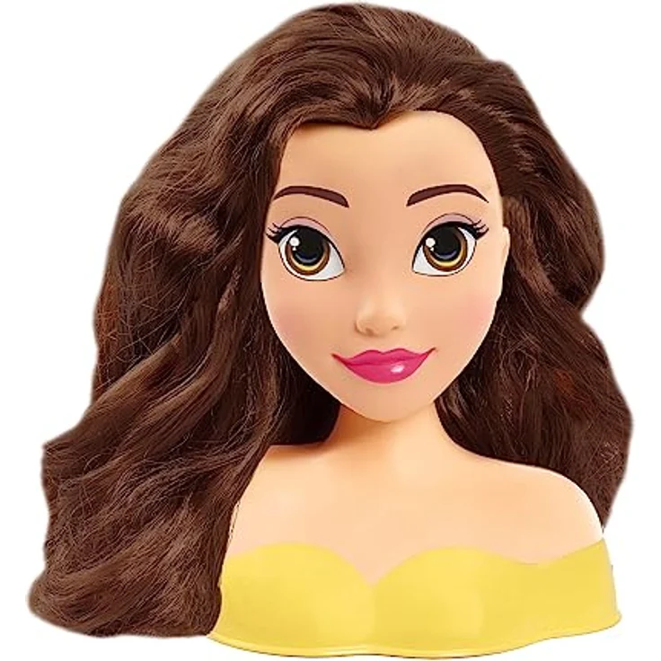 Disney Princess Belle Frisierkopf Mini 14cm mit Haarbürste für Styling-Spaß, ab 3 Jahren, Just Play – Bild 4