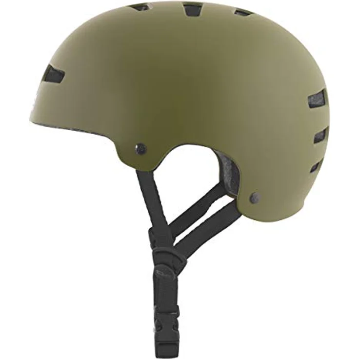 TSG Evolution Casque Bowl Skate/Roller/Trotinette/BMX/Dirt/Pumptrack/VTT/E-Bike Erwachsene Unisex, Olive, S/M (54-56cm) - Hartschalen Bauweise, EN 1078/CE/CPSC Standards, Tuned Fit System, Low Fit Passform – Bild 2