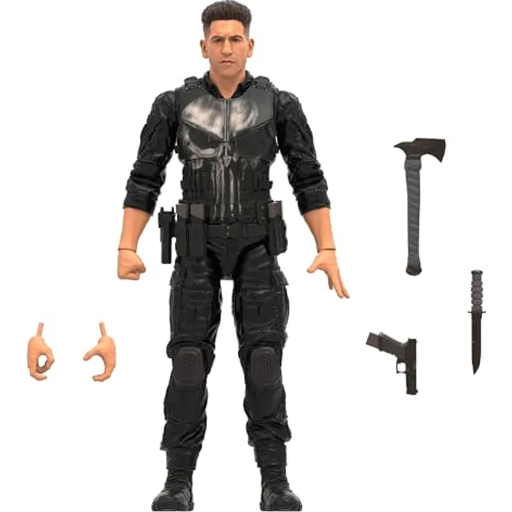 Marvel Legends Series Daredevil: Born Again Punisher Action-Figur mit 5 Accessoires, 15 cm, mehr als 20 Bewegungspunkte