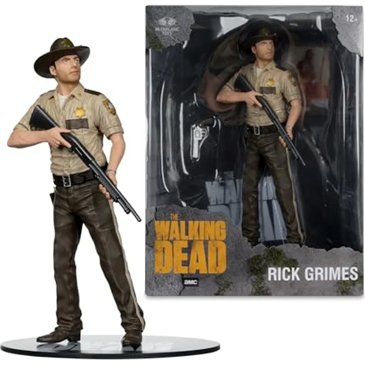 McFarlane The Walking Dead PVC Statue 1/8 Rick Grimes, detailreiche Sammelfigur, 25 cm mit Display und Sammelkunstkarte – Bild 4