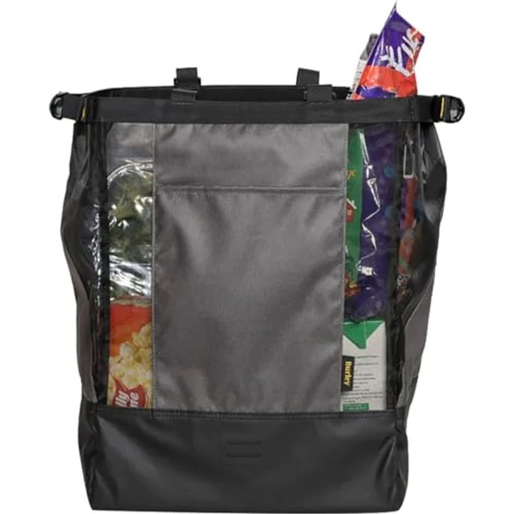 Burley Burley Travoy Markttasche, 40L Hauptfach, Schwarz/Grau, Strapazierfähig & Sicherheitsgurtband – Bild 2