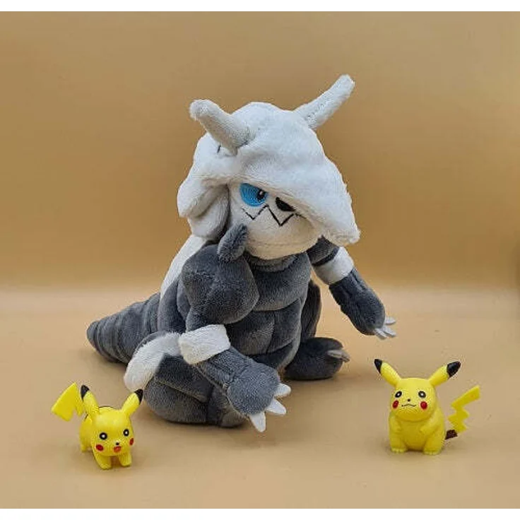 Tinisu Pokémon Stolloss Kuscheltier Aggron, 16 cm Plüschtier mit Mikroperlen für stabilen Stand, Süß und charmant, ideal für Kinder ab 4 Jahren