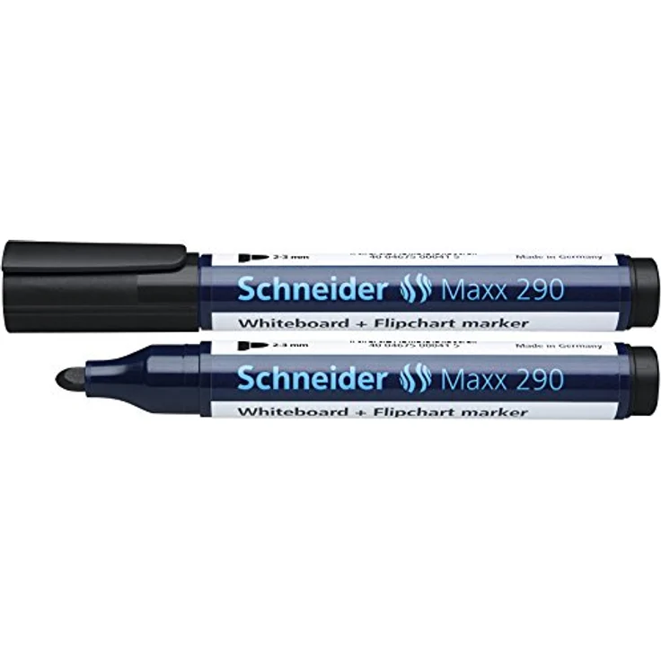 SCHNEIDER Whiteboard Marker 290, 4er Set, Schnelltrocknende geruchsarme Tinte mit Rundspitze für Whiteboards und Flipcharts – Bild 2