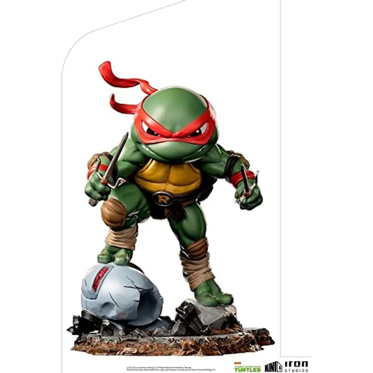 Iron Studios Teenage Mutant Ninja Turtles Mini Co. Raffaello, detailreiche Sammelfigur aus hochwertigem PVC, 16 cm hoch – Bild 4