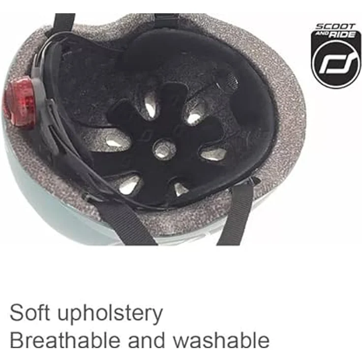 Scoot and Ride Kinderhelm Highwaykick Helmet XXS-S, Magnetische Verriegelung, Schlagabsorption, LED-Licht, Air-Mesh-Polsterung, weiche Kinnauflage, verschiedene Farben - Preisvergleich – Bild 4