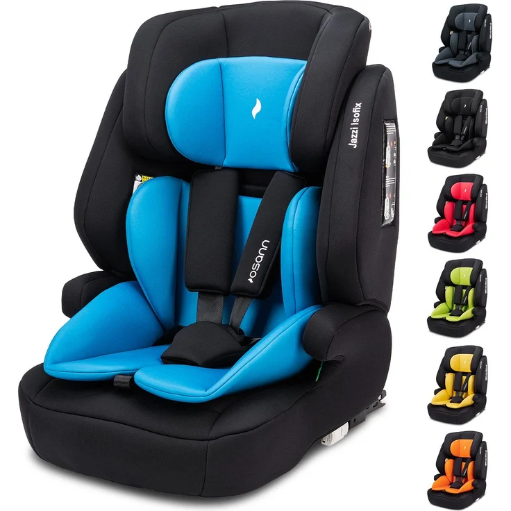 Osann Autokindersitz Jazzi Isofix, mitwachsender Kindersitz für Kinder von 76 bis 150 cm, sicher und komfortabel - schwarz – Bild 1