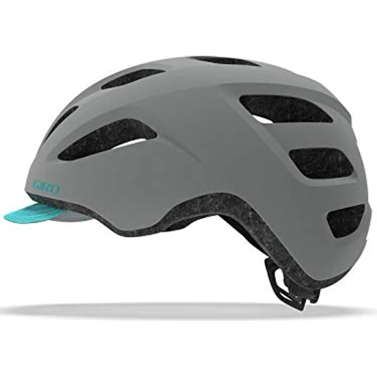 Giro Trella Matte Grey/Dark Teal UW Kinderfahrradhelm mit In-Mold-Polycarbonat-Schale und Roc Loc Sport Anpassungssystem – Bild 2