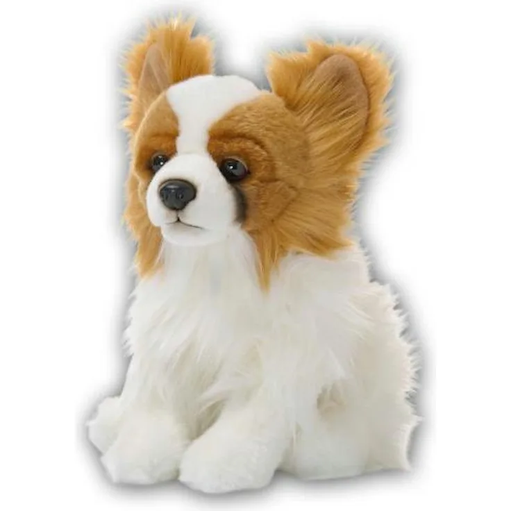 Anna Club Plüsch Kuscheltier Plüschtier - Zwergspaniel Hund (28cm) lebensecht, sitzend 28cm, braun