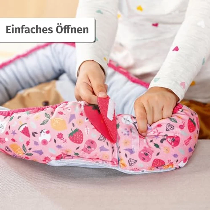 BABY Born Baby Nest für 36 cm und 43 cm Puppen, 835821 Zapf Creation, Rosa – Kuscheliges Nestchen mit flexibler Bespielbarkeit und verspieltem Design – Bild 5