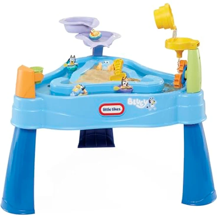 little tikes Bluey Beach Water Table, 2-in-1 Wassertisch mit 6 Zubehörteilen und Bluey Figuren, für Kinder von 1-6 Jahren – Bild 2