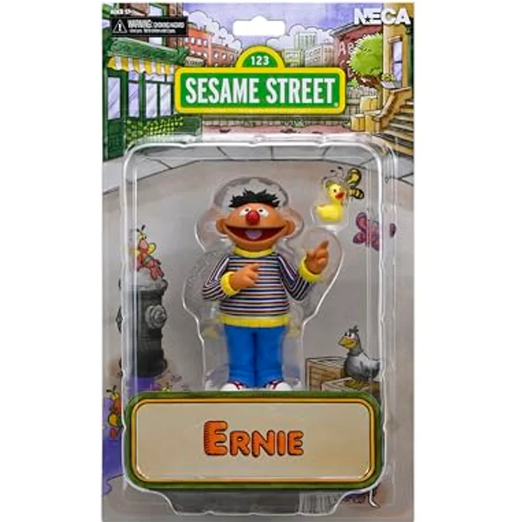 NECA Sesamstraße Toony Classics Actionfigur Ernie, 15 cm, Sammelfigur – Bild 1