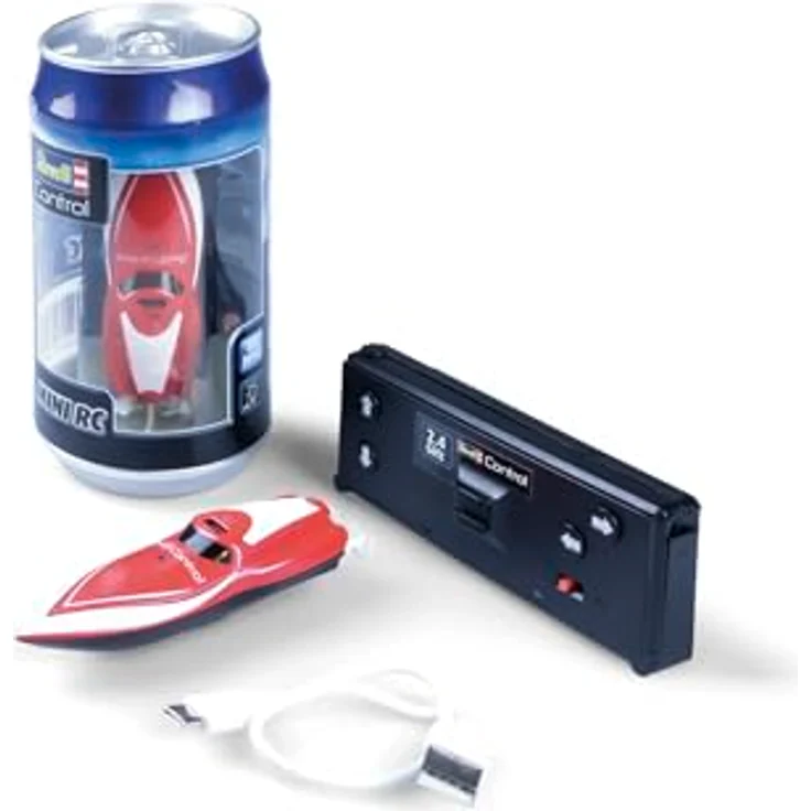Revell Control I Mini RC Boot "rot" I 2.4 GHz Fernsteuerung I Kentersicher I Inkl. Akku und Ladegerät I Länge 7,5 cm – Bild 1