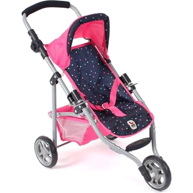Bayer Chic 2000 - Puppenbuggy Lola, Jogging-Buggy, Puppenjogger, Puppenwagen, Konfetti, pink, 612-84 – Bild 1