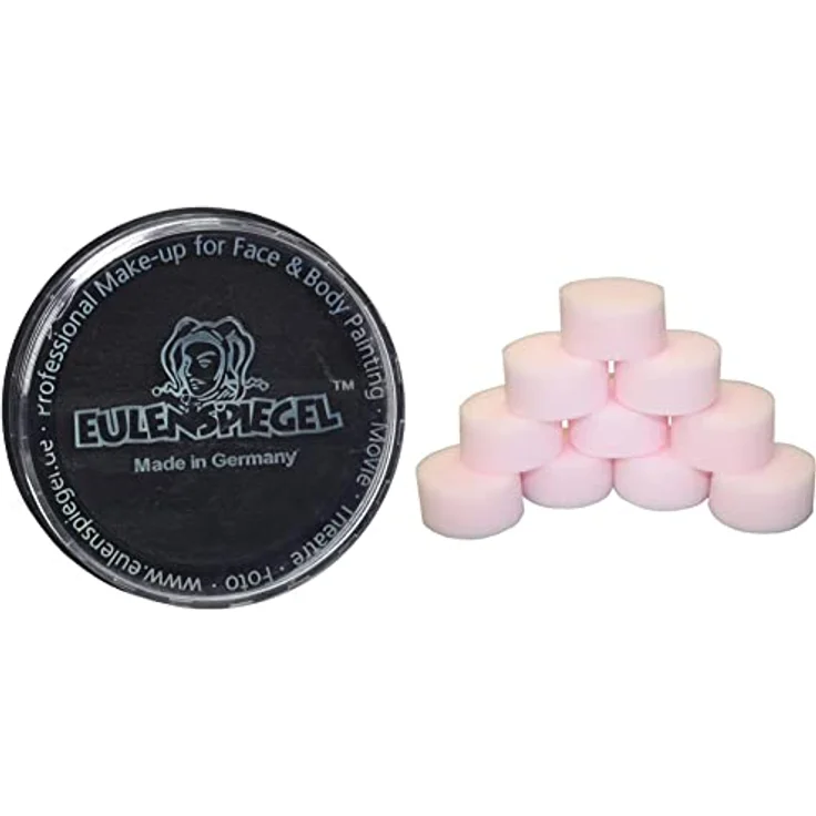 Eulenspiegel 181119 - Profi-Aqua Schminke, Schwarz, 30 g, vegan - Wischfest, schnell trocknend, für ca. 50 Gesichter oder 1,5 Körper geeignet – Bild 1