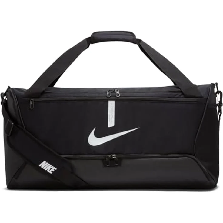 Nike Sporttasche NK ACDMY TEAM M DUFF BLACK/BLACK/WHITE, Strapazierfähiges Design mit vielen Fächern – Bild 2