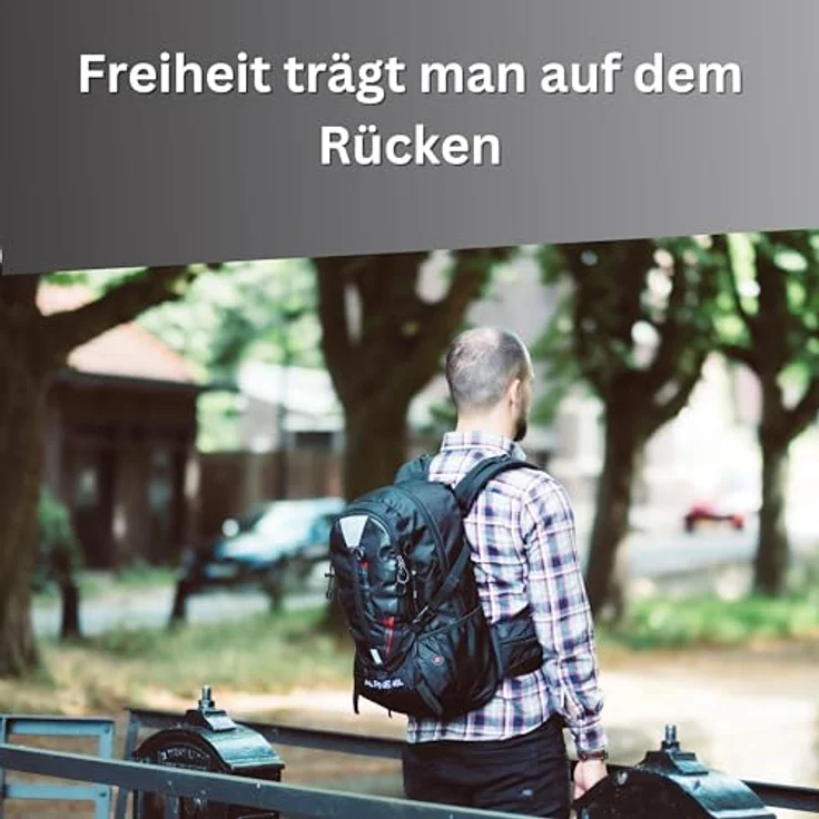 NOWI Wanderrucksack 40L, Outdoor-Rucksack mit Regenhülle, ergonomisch, in Blau, Pink, Limette, Navy, Olive und Schwarz – Bild 4