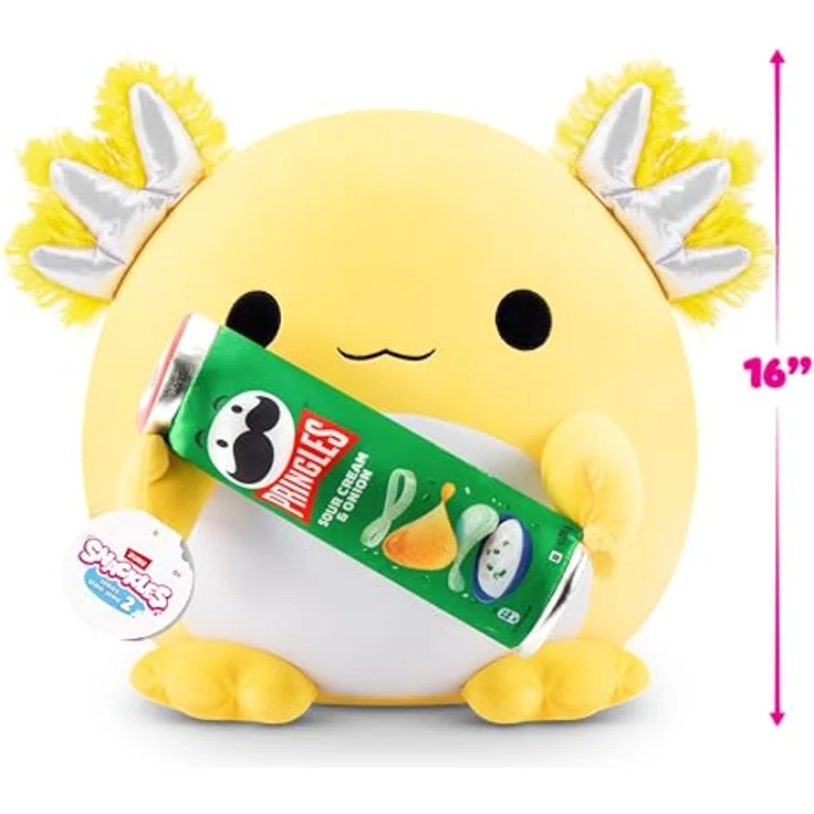 ZURU Snackles Serie 2, 40 cm großes Plüschspielzeug (Leon) mit lizenziertem Snackmarken-Accessoire, superweich und beruhigend – Bild 3
