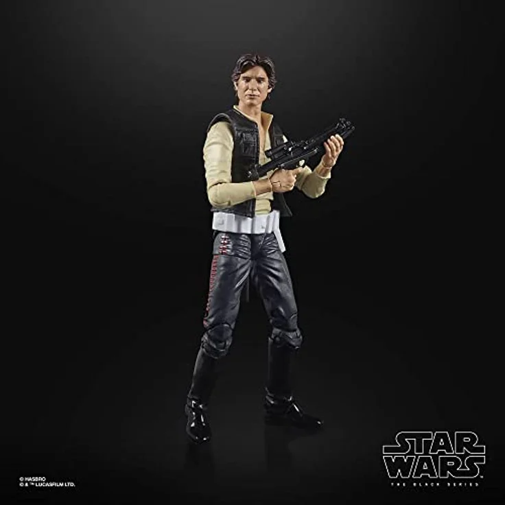 Hasbro Star Wars Black Series The Power of the Force, 15 cm Actionfigur Han Solo Exclusive mit Blaster-Zubehör und hochwertiger Lackierung – Bild 2