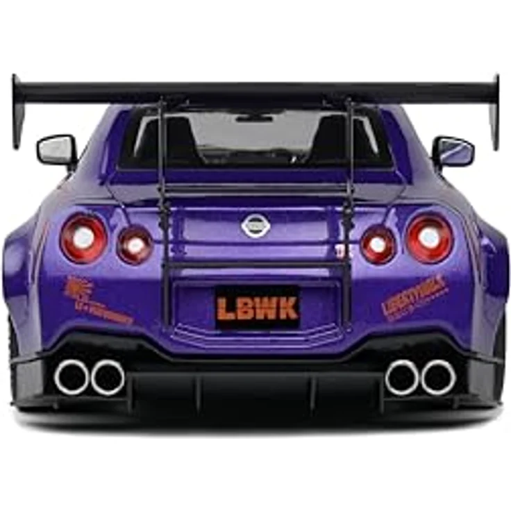Solido Nissan GT-R R35 Liberty Walk 2.0, Diecast Modellauto im Maßstab 1:18, lila Metallic-Lackierung, hochwertig verarbeitet mit beweglichen Teilen und aggressivem Body Kit – Bild 4