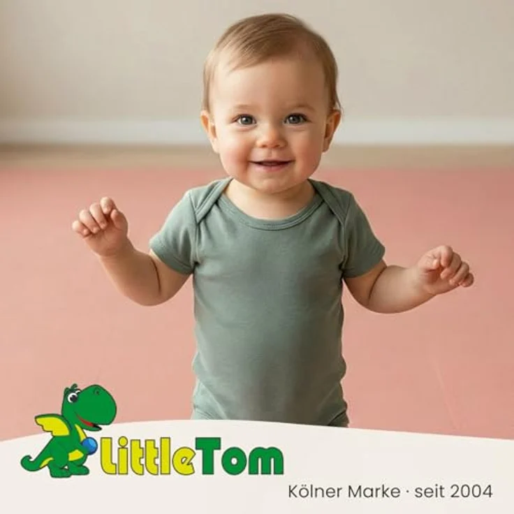 LittleTom Puzzlematte für Kinder, 18-tlg. Krabbelmatte 30x30 cm, TÜV-geprüft, mit Antiallergischer Oberfläche, wasserfest und beidseitig verwendbar in modernen Pastelltönen – Bild 9