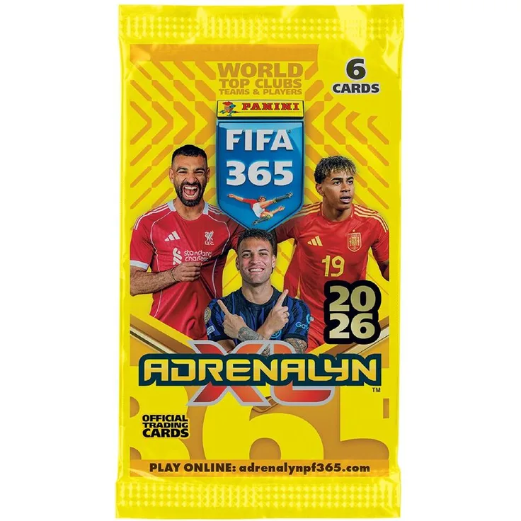 Panini FIFA 365 Adrenalyn XL 2026 Trading Cards, Booster mit 6 Karten für Sammler