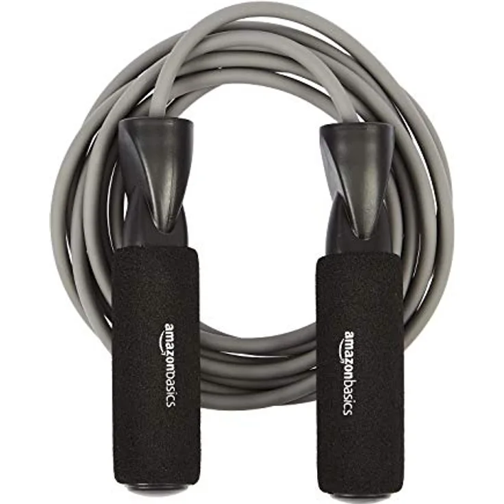 Amazon Basics Standard-Springseil, 2.8 m lang x 5 cm, Grau