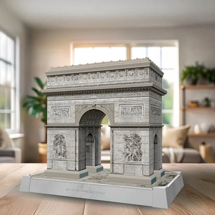 Ravensburger 3D Puzzle Iconics: Triumphbogen Paris - mit LED Beleuchtung und 3 Beleuchtungsmodi, Detailgetreue Nachbildung, 216 Teile – Bild 6