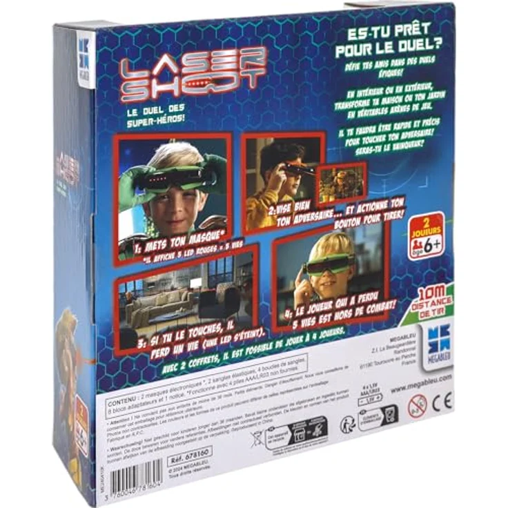 MEGABLEU Laser Shoot Brettspiel (2 Stück), Blaster mit 10 m Reichweite, batteriebetrieben, für Kinder ab 6 Jahren – Bild 4