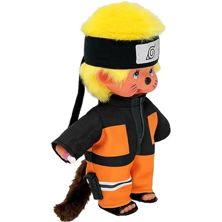 BANDAI Monchhichi Kuscheltier Naruto Shippuden, 20 cm, superweiches Affenkuscheltier für Kinder ab 2 Jahren – Bild 3