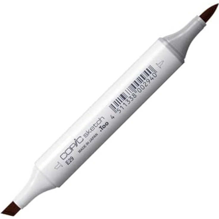 Copic COPIC Sketch Marker Typ E - 29, Burnt Umber, professioneller Pinselmarker mit Super-Brush-Spitze und Medium-Broad-Spitze – Bild 2