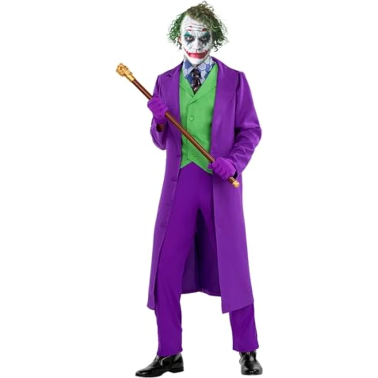 Funidelia Offizielles Joker Kostüm The Dark Knight für Herren, lila Anzug Größe M, ideal für Halloween und Karneval – Bild 1