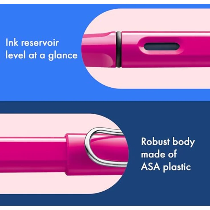 Lamy 1223774 safari Füllhalter, pink, Feder M – Bild 5