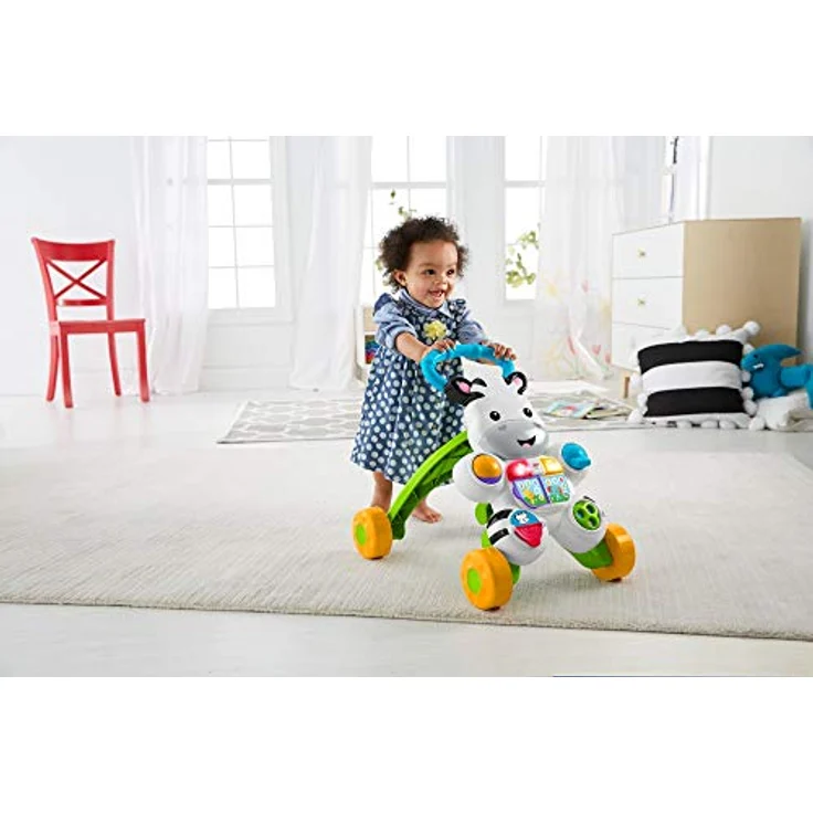 Fisher-Price Lern mit mir - Zebra Lauflernwagen, musikalisches Aktivitäts- und Gehspielzeug mit Lerninhalten, ab 6 Monaten, Französisch, reduzierte Verpackung, GXC30 – Bild 5