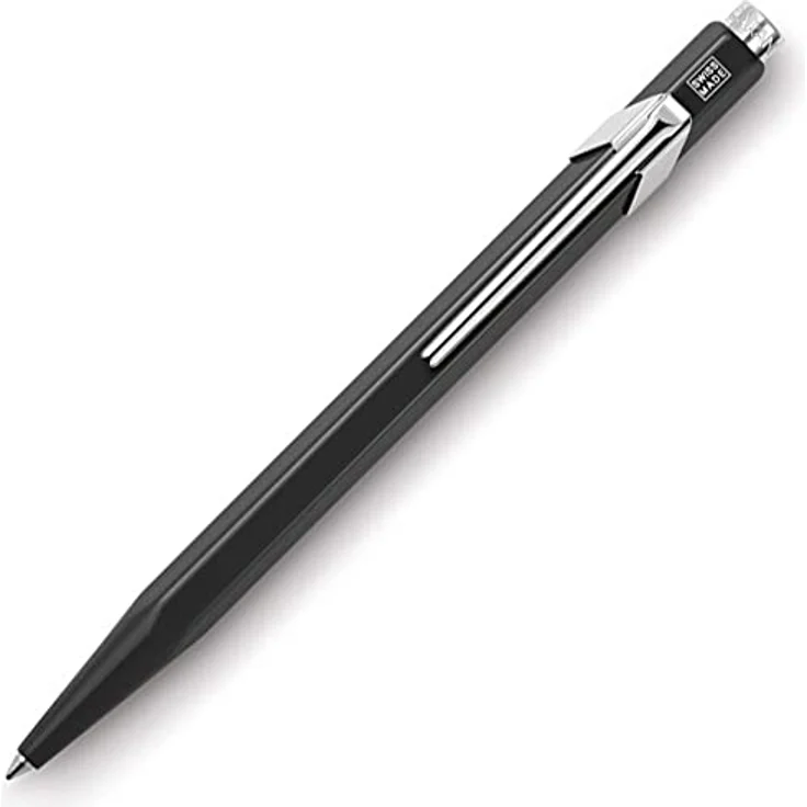 Caran d'Ache 849 Classic, Kugelschreiber im sechseckigen Aluminiumdesign mit schwarzem Etui, nachfüllbar mit Goliath M-Tintenpatrone – Bild 1