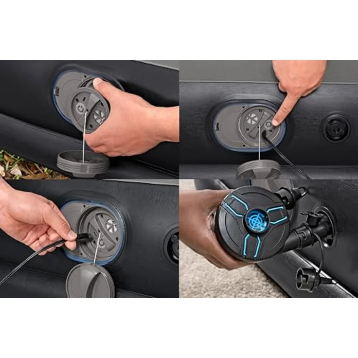 Bestway 671BU Tritech Luftmatratze, queensize mit integrierter USB-Pumpe und Kissen, robust und langlebig – Bild 10