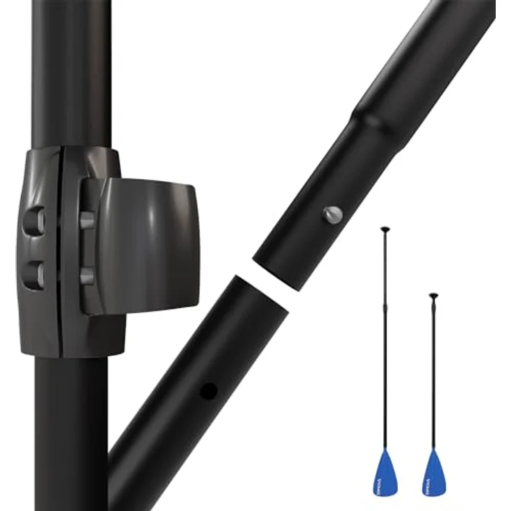 24MOVE® Einzelpaddel Stechpaddel aus leichtem Aluminium für SUP und Kajak, verstellbar, 210 cm, blau – Bild 4