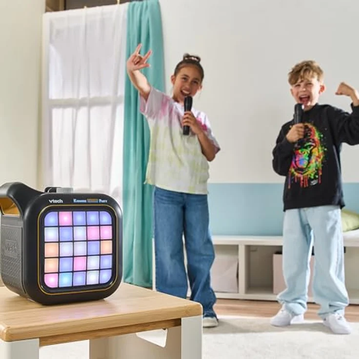 Vtech® Spielzeug-Musikinstrument Karaoke Light Party, mit 2 kabellosen Mikrofonen, 5 Modi und RGB-Lichtshow – Bild 8