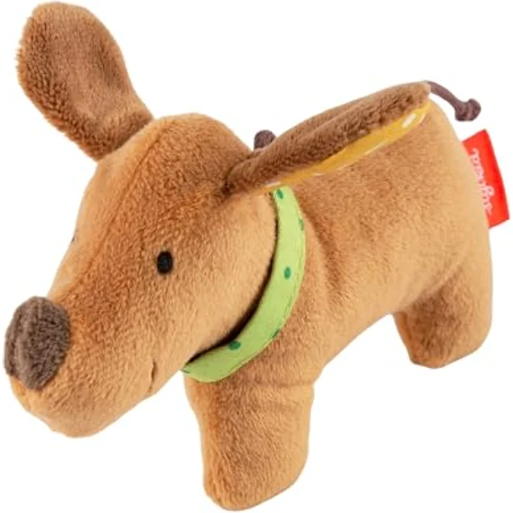 Sigikid Greifling sigibaby Dackel, Babygreifling mit Rassel, 15 cm, waschmaschinengeeignet, Unisex – Bild 6