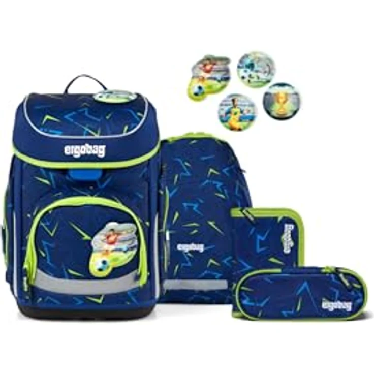 ergobag cubo Set, ergonomischer Schulranzen 5-teilig mit höhenverstellbarem Tragesystem, robust und individualisierbar, für 1. Klasse Grundschule – Bild 1