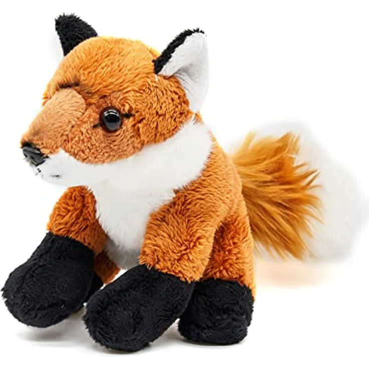Uni-Toys Fuchs Plushie, 13 cm Plüsch-Waldtier aus hochwertiger Polyester-Faser, mit recyceltem Füllmaterial – Bild 1