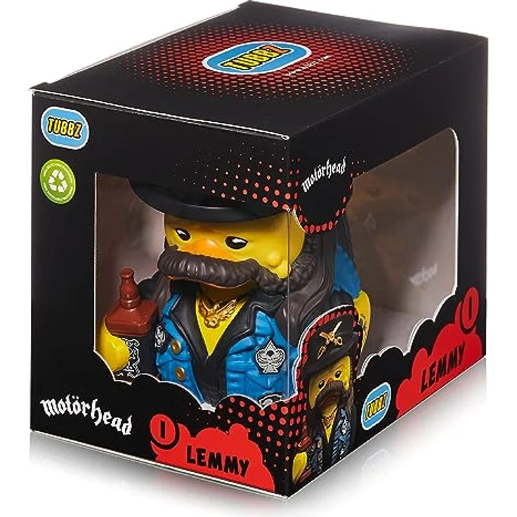 TUBBZ Box-Ausgabe Lemmy Sammler-Vinyl-Gummiente Figur - Hochdetailliert, Display-Box, 9 cm groß - Offizielles Motorhead Merchandise - Musik – Bild 2